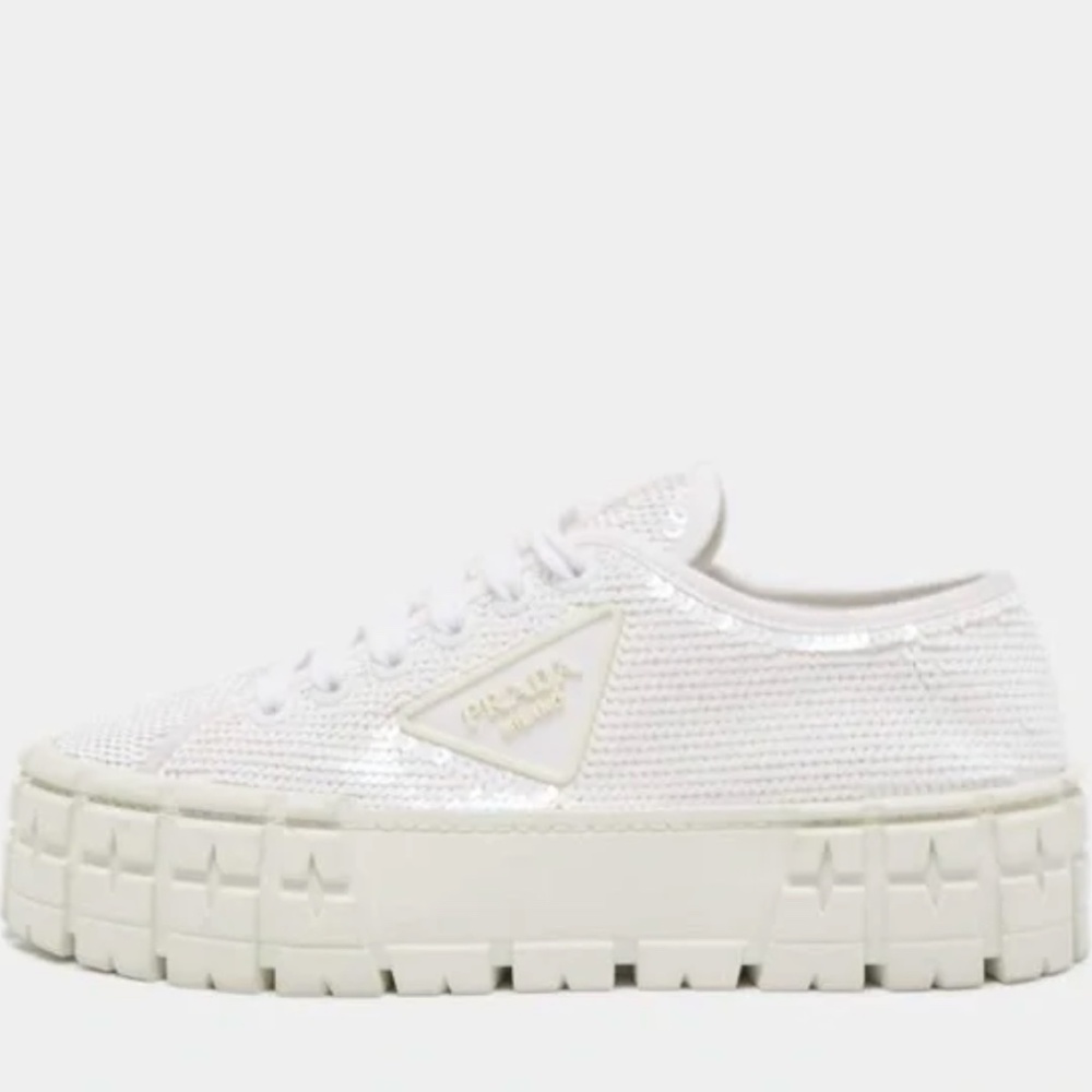 prada platform sequined sneakers...excellent condition, size 41